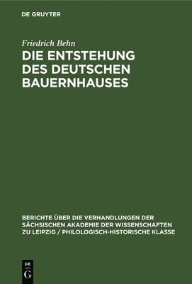 bokomslag Die Entstehung Des Deutschen Bauernhauses