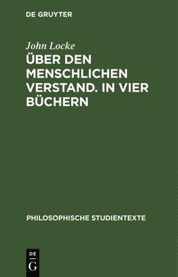 bokomslag ber Den Menschlichen Verstand. in Vier Bchern