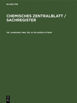 bokomslag 1968, Teil III: Pflanzen-Zytron