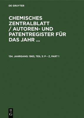 Degruyter - 1963, Teil 3: P - Z, Inbunden