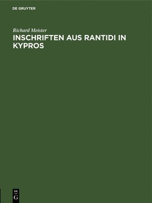 Inschriften Aus Rantidi in Kypros 1