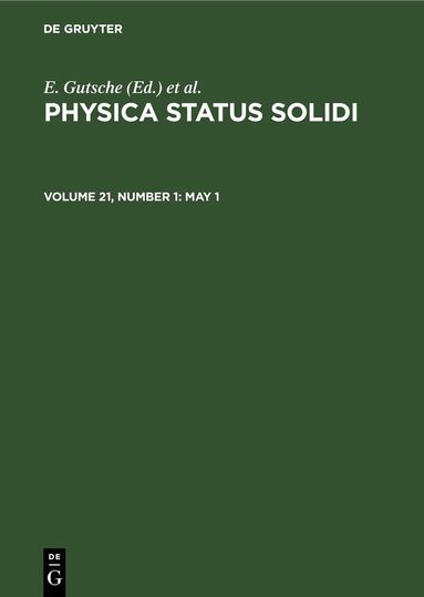 E Gutsche, K. Müller, P. Görlich - May 1, Inbunden