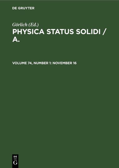 Görlich - November 16, Inbunden