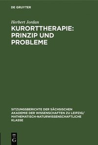 bokomslag Kurorttherapie: Prinzip Und Probleme