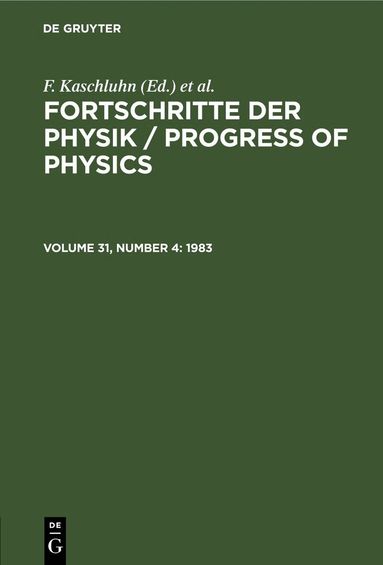 F. Kaschluhn, A. Lösche, R. Ritschl, R Rompe - 1983, Inbunden