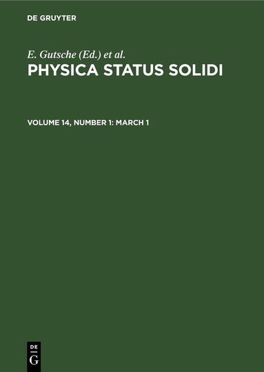 E Gutsche, K. Müller, P. Görlich - March 1, Inbunden