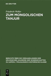 bokomslag Zum Mongolischen Tanjur