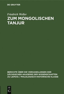 Zum Mongolischen Tanjur 1