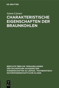 bokomslag Charakteristische Eigenschaften Der Braunkohlen