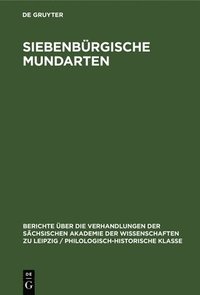 bokomslag Siebenbürgische Mundarten