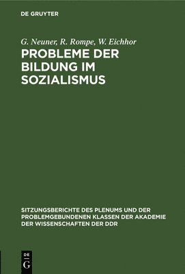 bokomslag Probleme Der Bildung Im Sozialismus