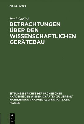 bokomslag Betrachtungen ber Den Wissenschaftlichen Gertebau