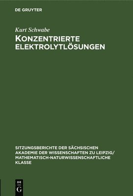 Konzentrierte Elektrolytlsungen 1