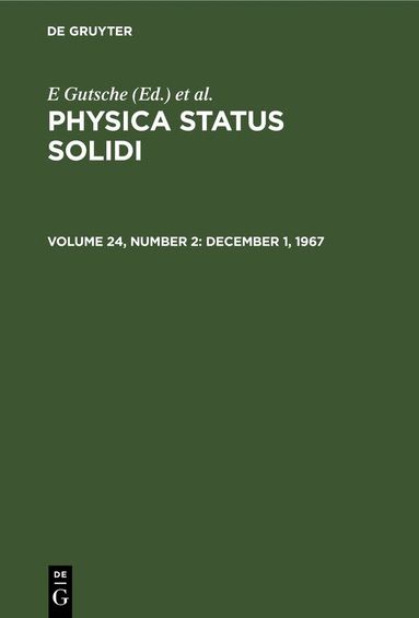 E Gutsche, K. Müller, P. Görlich - December 1, 1967, Inbunden