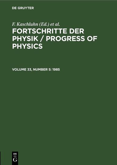 F. Kaschluhn, A. Lösche, R. Ritschl, R Rompe - 1985, Inbunden