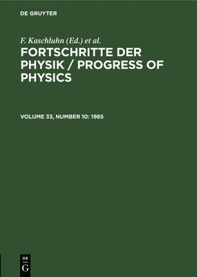 F. Kaschluhn, A. Lösche, R. Ritschl, R Rompe - 1985, Inbunden