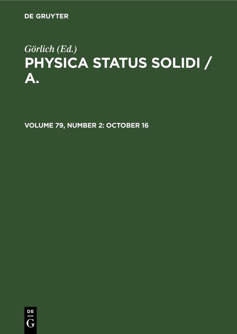 Görlich - October 16, Inbunden