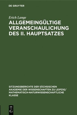 bokomslag Allgemeingltige Veranschaulichung Des II. Hauptsatzes