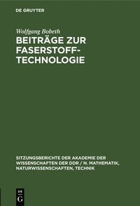 bokomslag Beiträge Zur Faserstoff-Technologie