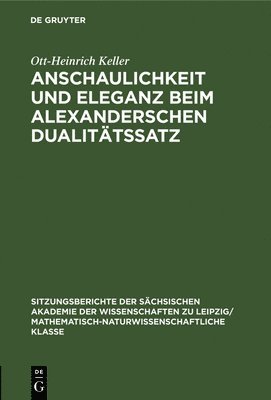 bokomslag Anschaulichkeit Und Eleganz Beim Alexanderschen Dualittssatz