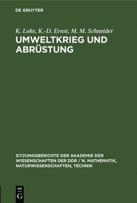 bokomslag Umweltkrieg Und Abrstung