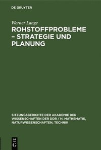 bokomslag Rohstoffprobleme - Strategie Und Planung