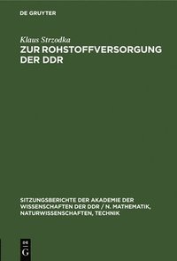 bokomslag Zur Rohstoffversorgung Der DDR