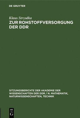 bokomslag Zur Rohstoffversorgung Der DDR