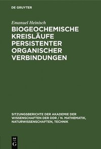 bokomslag Biogeochemische Kreisläufe Persistenter Organischer Verbindungen