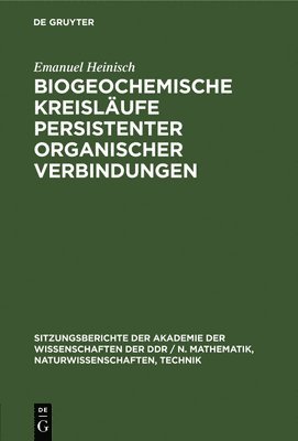 bokomslag Biogeochemische Kreislufe Persistenter Organischer Verbindungen