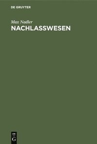 bokomslag Nachlaßwesen