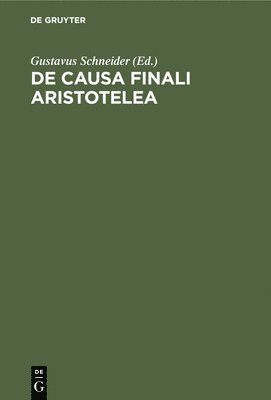 bokomslag de Causa Finali Aristotelea