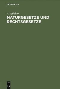 bokomslag Naturgesetze Und Rechtsgesetze