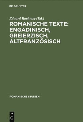 Eduard Boehmer - Romanische Texte, Inbunden