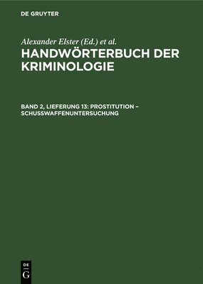 bokomslag Prostitution - Schuwaffenuntersuchung