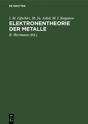 bokomslag Elektronentheorie Der Metalle
