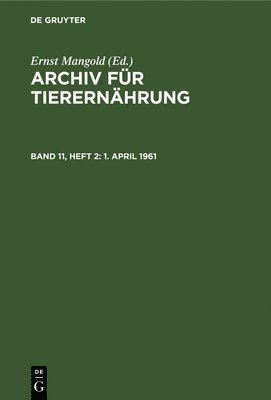 Ernst Mangold - 4/1/61, Inbunden