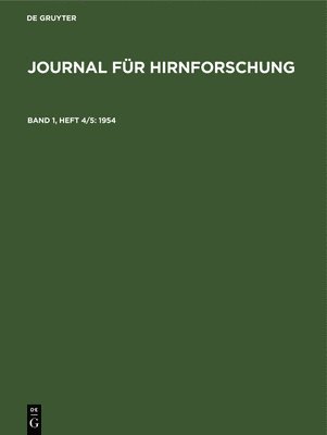 Anthony Paris, A Hopf, W Kirsche, J Szentágothai - 1954, Inbunden