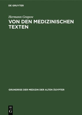 bokomslag Von Den Medizinischen Texten