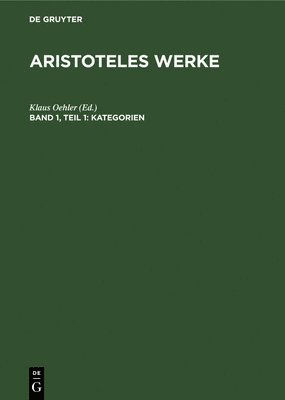 Klaus Oehler - Kategorien, Inbunden