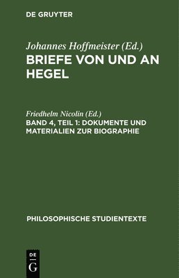 Friedhelm Nicolin - Dokumente Und Materialien Zur Biographie, Inbunden
