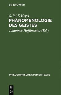 bokomslag Phnomenologie Des Geistes