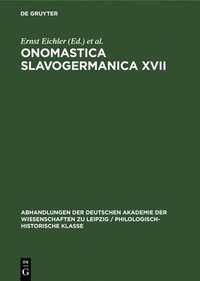 bokomslag Onomastica Slavogermanica XVII
