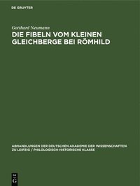 bokomslag Die Fibeln Vom Kleinen Gleichberge Bei Römhild