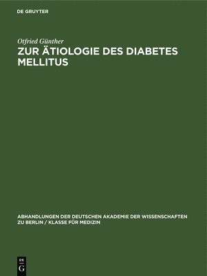 Zur tiologie Des Diabetes Mellitus 1