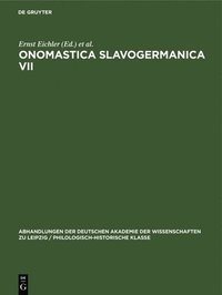 bokomslag Onomastica Slavogermanica VII