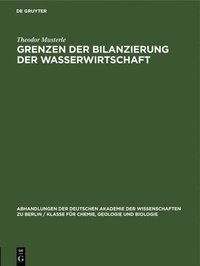 bokomslag Grenzen Der Bilanzierung Der Wasserwirtschaft