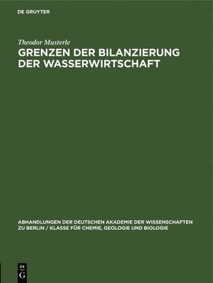 bokomslag Grenzen Der Bilanzierung Der Wasserwirtschaft