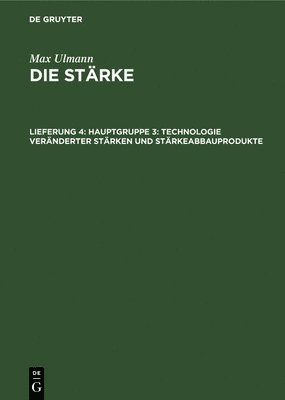 bokomslag Hauptgruppe 3: Technologie Vernderter Strken Und Strkeabbauprodukte