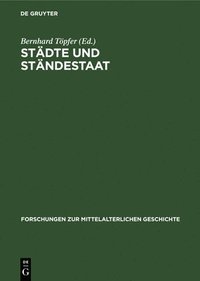 bokomslag Stdte Und Stndestaat